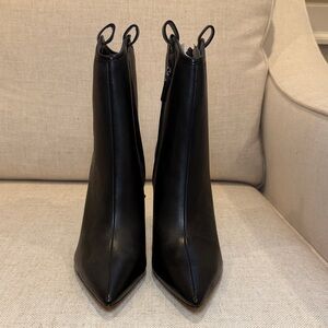 Karl Lagerfeld Sleek Black Ankle Booties